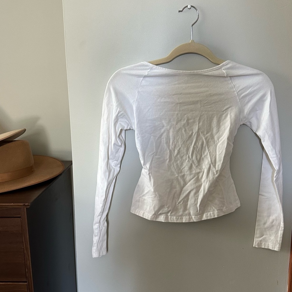 Princess Polly White Long Sleeve Blouse